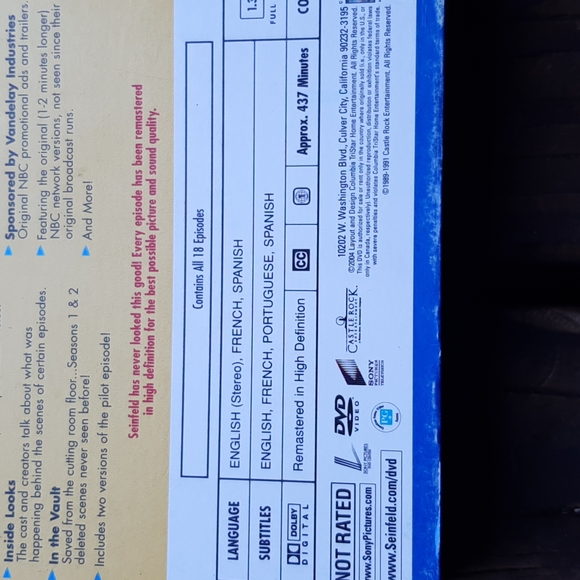 Seinfeld Season 1 & 2 #1 show of all time 2002 - Picture 5 of 8